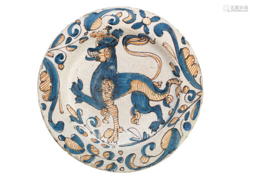 Circa 1580-1650 A Talavera or Puente plate