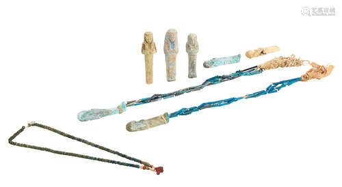 11  TEN SMALL EGYPTIAN SHABTIS