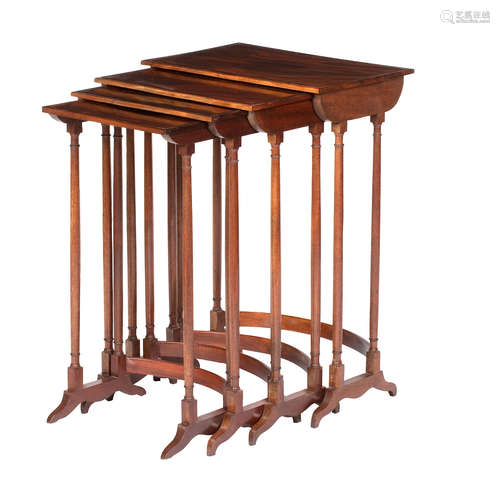 A quartetto of mahogany tables, 20th century