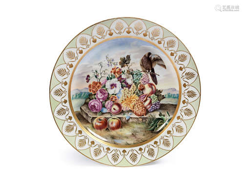 Dated 1817 A Vienna outside-decorated cabinet plate