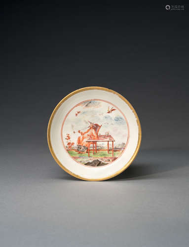 An early Meissen saucer, circa 1723