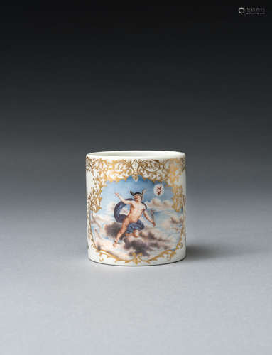 A rare Meissen mug, circa 1740-45