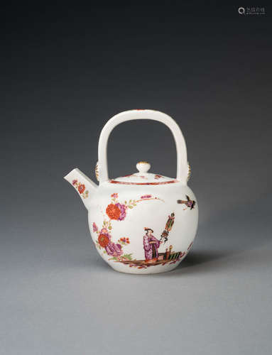 A Meissen teapot and cover, circa 1735