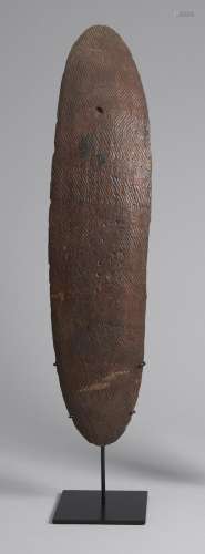 A Bardi shield, Western Australia height: 72.0cm (28 3/8in). Maker Unknown