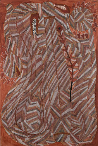 Rainbow Serpent and Water Lilies, 1997 John Mawurndjul(born circa 1952)