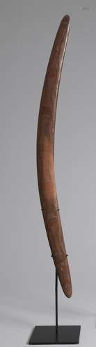 a fighting boomerang, Lake Eyre region, South Australia  height: 91.0cm (35 13/16in). Maker Unknown