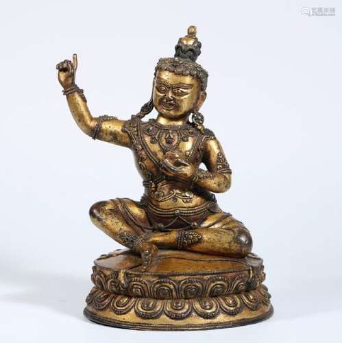 A Gilt Bronze Figure Of MAHASIDDHA