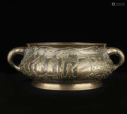 Finely Detailed Bronze Censer With Xuande Mark