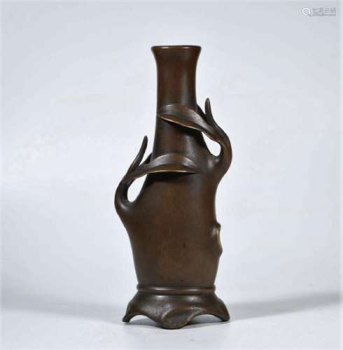 A Chinese Bronze 'Plum Branch' Vase