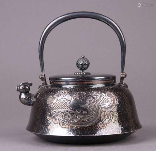 Japanese Silver Tea Pot With Mark