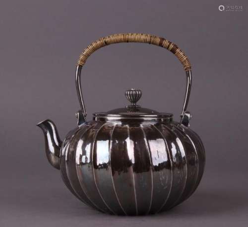 Japanese Silver Tea Pot With Mark