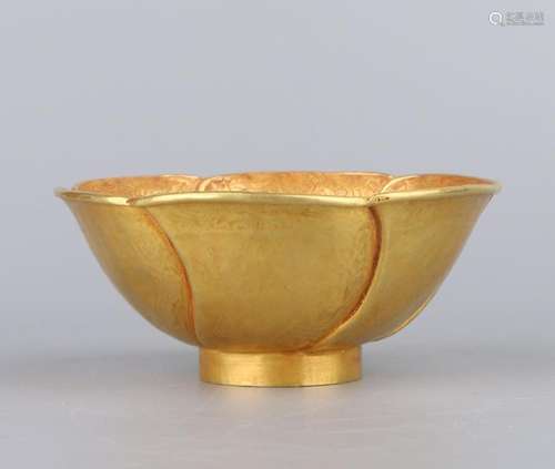 Pure Gold Flower Petal Bowl