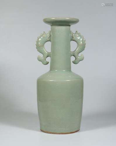 A LongQuan Ware Phoenix Handle Vase