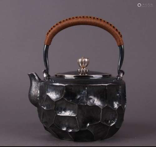 Japanese Silver Tea Pot With Mark