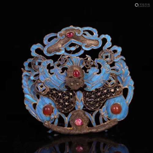 Kingfisher Feather Embellished Hair Ornament