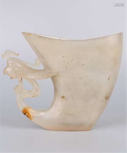 Carved Agate Pheonix Libation Cup