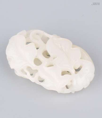 Carved Jade Berries And Vise Decoration