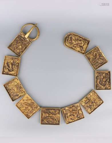 Gilt Bronze Plaque Belt