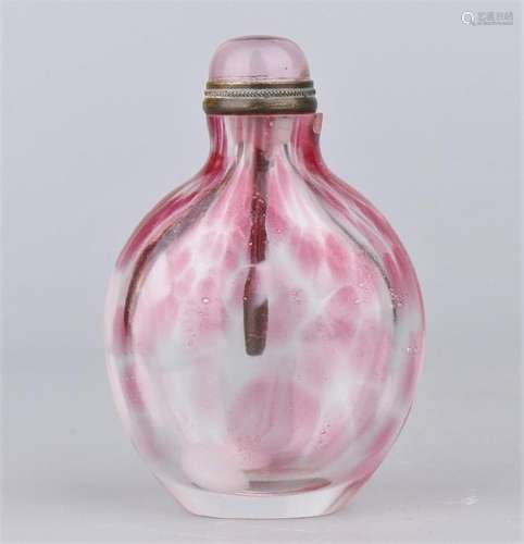 Spotted Pink Glass Snuff Bottle