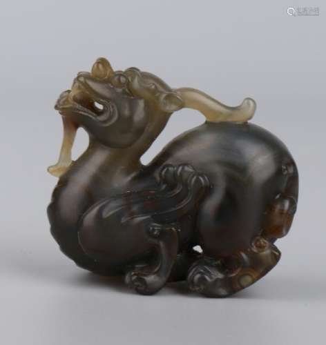 Carved Agate Mythical Beast