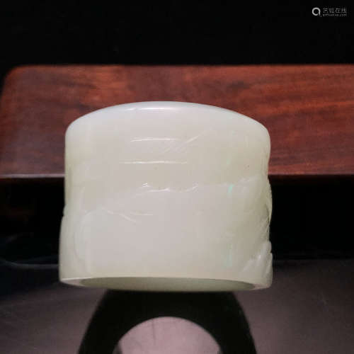 A Chinese Carved Jade Ring