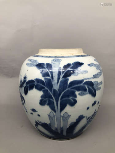 A Chinese Blue and White Porcelain Jar