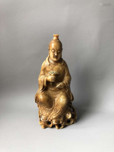 A Chinese Carved Shoushan Figure