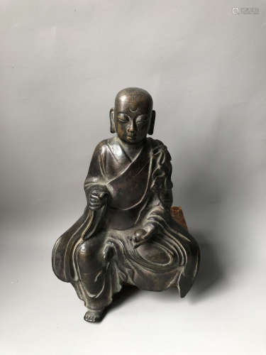 A Chinese Bronze Figure of Luohan