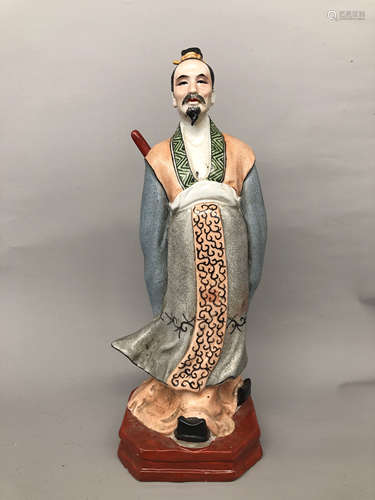 A Chinese Famille-Rose Porcelain Figure