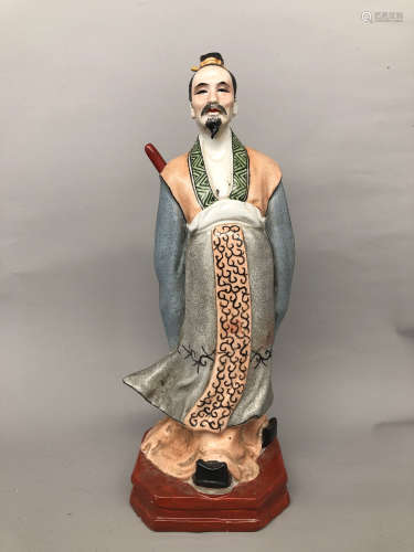 A Chinese Famille-Rose Porcelain Figure