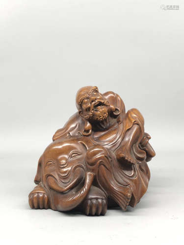 A Chinese Huangyang Figure of Luohan