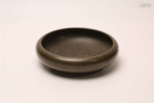 A Chinese Bronze Brush Washer