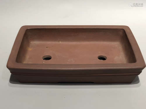 A Chinese Yixing Clay Tray