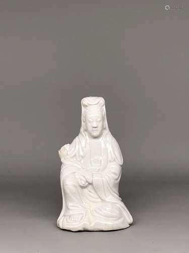 A Chinese De-Blac Porcelain Buddha