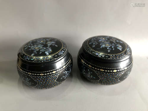 A Pair of Chinese Lacquer Boxes