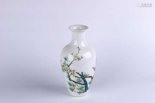 A Chinese Famille-Rose Porcelain Vase