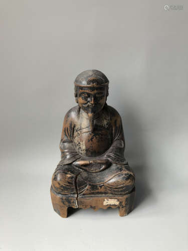 A Chinese Carved Huangyang Figure