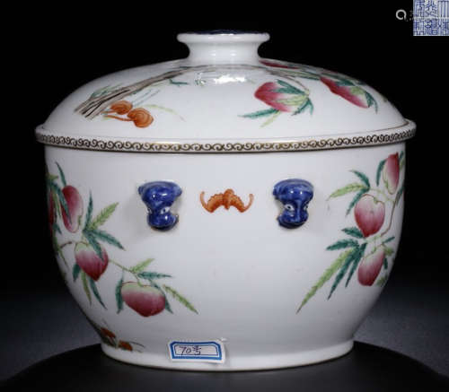 A ZHENGDE MARK BLUE WHITE BOWL WITH FLOWER PATTERN
