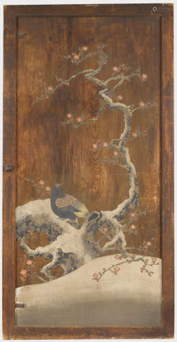 A painted door (sugido)  18th/19th century