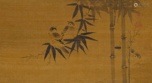 Unidentified Artst (Edo period)  Sparrows and Bamboo