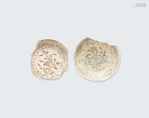 Two large dish fragments  Vietnam, late 15th/early 16th Century