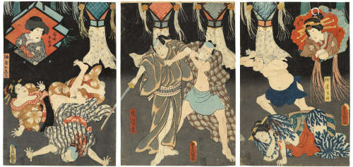 Utagawa Kunisada I (Toyokuni III, 1786-1864), Toyohara Kunichika (1835-1900), Gosotei Hirosada (1826-1863), and Nakai Yoshitaki (1841-1899)  Edo period (1615-1868) and Meiji era (1868-1912), circa 1854-1893