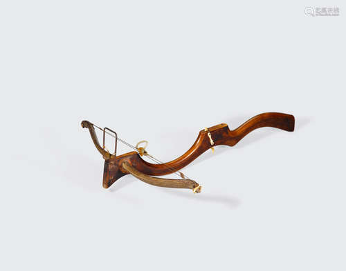 A hardwood crossbow   Qing dynasty