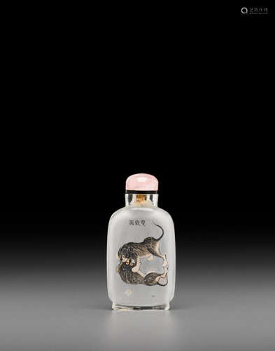 An inside-painted glass snuff bottle  Ma Shaoxuan, dated 1903