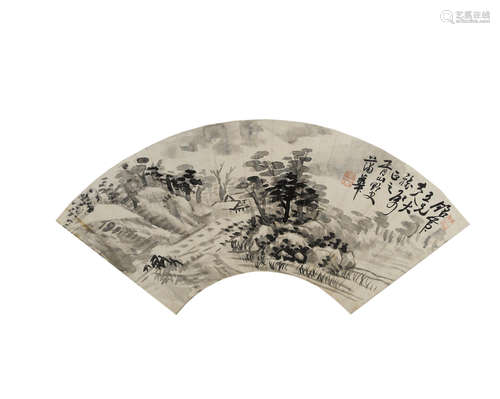 Pu Hua (1832-1911)  Ink Landscape