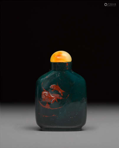 A jasper snuff bottle  Late 19th century