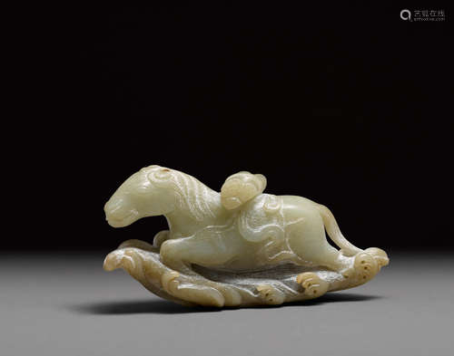 A jade 'Mythical Horse' Carving  Ming dynasty