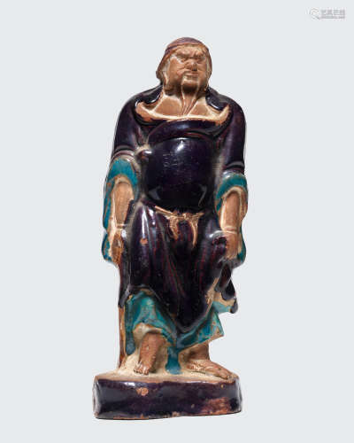 A Fahua Pottery Figure of Li Tieguai  Ming dynasty