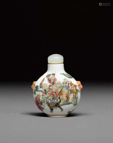 An enameled porcelain snuff bottle   Imperial, Daoguang mark and of the period, 1821-1850