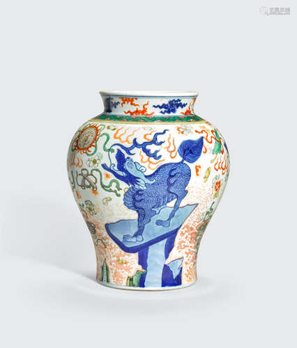 A wucai jar  Republic period